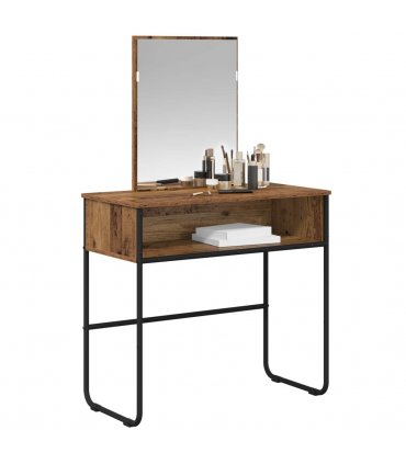 vidaXL Dressing Table Old Wood 81 x 40 x 131 cm Engineered Wood