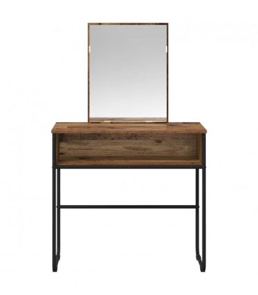 vidaXL Dressing Table Old Wood 81 x 40 x 131 cm Engineered Wood