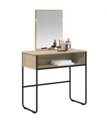 vidaXL Dressing Table Sonoma Oak 81 x 40 x 131 cm Engineered Wood