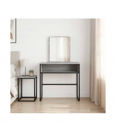 vidaXL Dressing Table Grey Sonoma 81 x 40 x 131 cm Engineered Wood