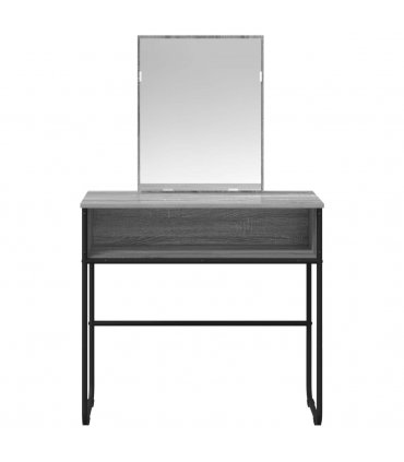 vidaXL Dressing Table Grey Sonoma 81 x 40 x 131 cm Engineered Wood