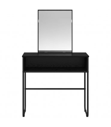 vidaXL Dressing Table Black Oak 81 x 40 x 131 cm Engineered Wood