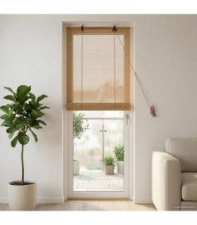 vidaXL Roller Blind Brown 50 x 220 cm Bamboo