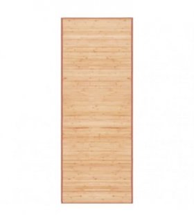 vidaXL Rug Bamboo 80x200 cm Brown — Size: 80 x 200 cm