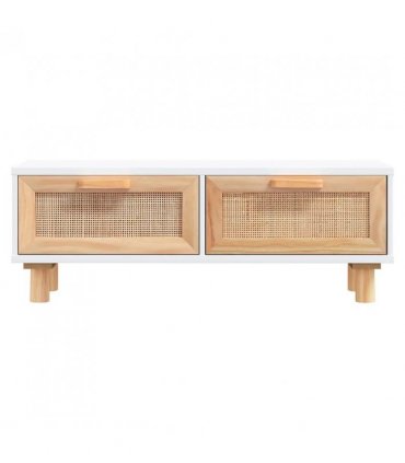 vidaXL Coffee Table White 80x40x30 cm Engineered Wood&Solid Wood Pine