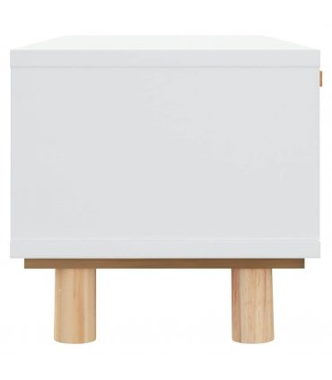 vidaXL Coffee Table White 80x40x30 cm Engineered Wood&Solid Wood Pine