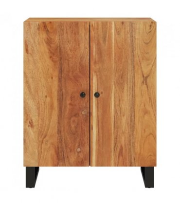 vidaXL Sideboard 60x33x75 cm Solid Wood Acacia — Colour: Black