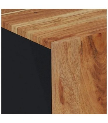 vidaXL Sideboard 60x33x75 cm Solid Wood Acacia — Colour: Black