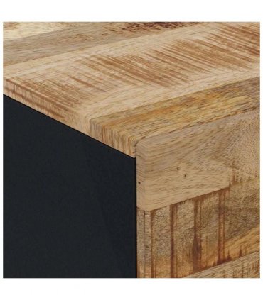 vidaXL Sideboard 60x33x75 cm Solid Wood Mango — Colour: Black