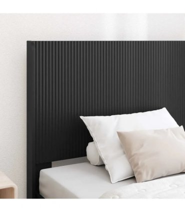 vidaXL Bed Frame with Storage and Headboard Black 90 x 200 cm — V0672245616