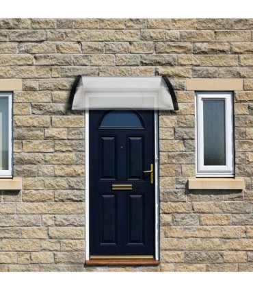 [Same Code：87203302]HT-100 x 80 Household Application Door & Window Rain Cover Eaves Canopy White & Black Bracket