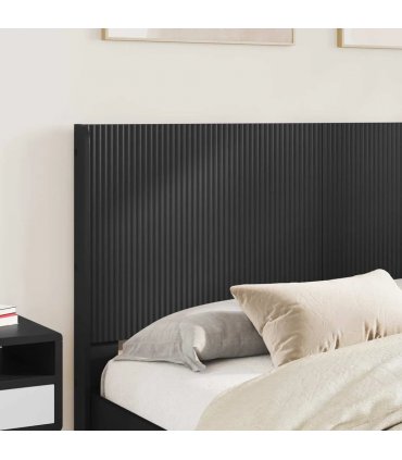 vidaXL Bed Frame with Storage and Headboard Black 160 x 200 cm