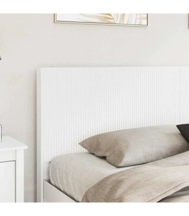 vidaXL Bed Frame with Storage and Headboard White Engineered Wood — Size: 180 x 200 cm