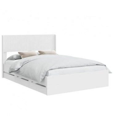vidaXL Bed Frame with Storage and Headboard White 160 x 200 cm — V0672245738