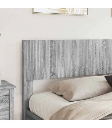 vidaXL Bed Frame with Storage and Headboard Grey Sonoma 180 x 200 cm — V0672245745
