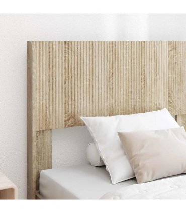 vidaXL Bed Frame with Storage and Headboard Sonoma Oak 75 x 190 cm — V0672245747