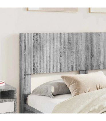 vidaXL Bed Frame with Storage and Headboard Grey Sonoma 160 x 200 cm — V0672245750