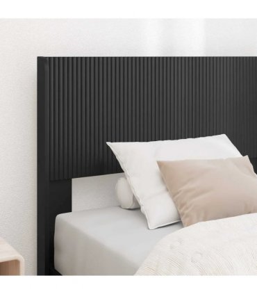 vidaXL Bed Frame with Storage and Headboard Black 90 x 200 cm — V0672245784