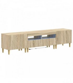 vidaXL 5 Piece LED TV Cabinet Sonoma Oak Engineered Wood — V0672245795