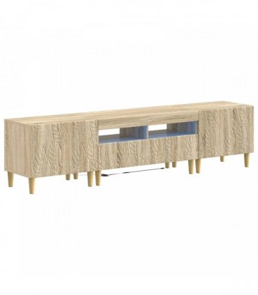 vidaXL 5 Piece LED TV Cabinet Sonoma Oak Engineered Wood — V0672245795