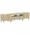 vidaXL 5 Piece LED TV Cabinet Sonoma Oak Engineered Wood — V0672245795