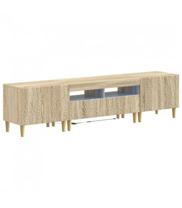 vidaXL 5 Piece LED TV Cabinet Sonoma Oak Engineered Wood — V0672245795