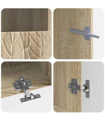 vidaXL 5 Piece LED TV Cabinet Sonoma Oak Engineered Wood — V0672245795