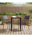 vidaXL Outdoor Furniture Set 3 pcs Anthracite Steel — Size: 50 x 50 x 72 cm