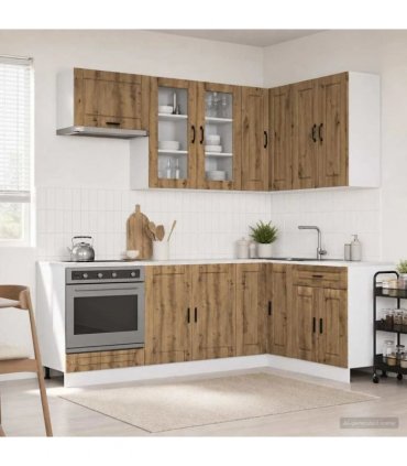 vidaXL Kitchen Unit PORTO 8 pcs Artisan Oak Engineered Wood — V0672246685