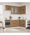 vidaXL Kitchen Unit PORTO 8 pcs Artisan Oak Engineered Wood — V0672246685