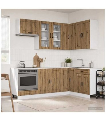 vidaXL Kitchen Unit PORTO 8 pcs Artisan Oak Engineered Wood — V0672246685