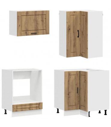 vidaXL Kitchen Unit PORTO 8 pcs Artisan Oak Engineered Wood — V0672246685