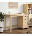vidaXL Desk Cabinet Set 2 pcs Brown Solid Pine Wood