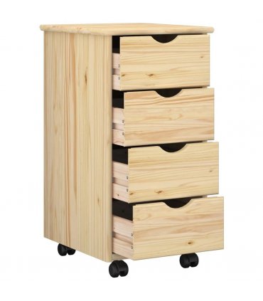 vidaXL Desk Cabinet Set 2 pcs Brown Solid Pine Wood