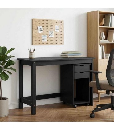 vidaXL Desk Cabinet Set 2 pcs Grey Solid Pine Wood — V0672246713