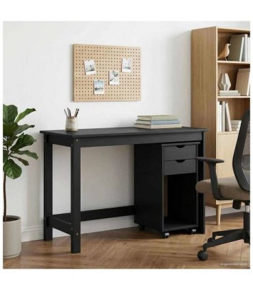 vidaXL Desk Cabinet Set 2 pcs Grey Solid Pine Wood — V0672246713