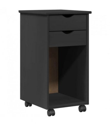 vidaXL Desk Cabinet Set 2 pcs Grey Solid Pine Wood — V0672246713
