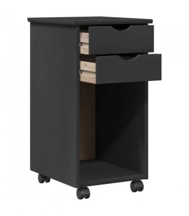 vidaXL Desk Cabinet Set 2 pcs Grey Solid Pine Wood — V0672246713
