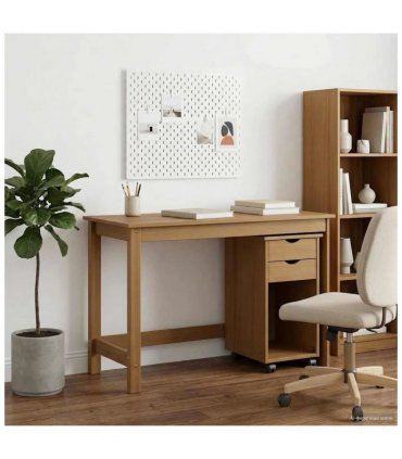 vidaXL Desk Cabinet Set 2 pcs Honey Brown Solid Pine Wood — V0672246715