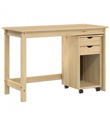 vidaXL Desk Cabinet Set 2 pcs Brown Solid Pine Wood — V0672246717