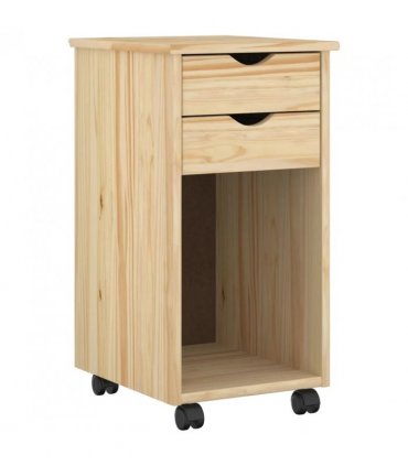 vidaXL Desk Cabinet Set 2 pcs Brown Solid Pine Wood — V0672246717