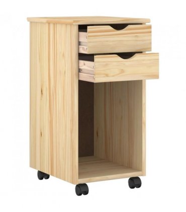 vidaXL Desk Cabinet Set 2 pcs Brown Solid Pine Wood — V0672246717