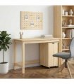 vidaXL Desk Cabinet Set 2 pcs Brown Solid Pine Wood — V0672246720