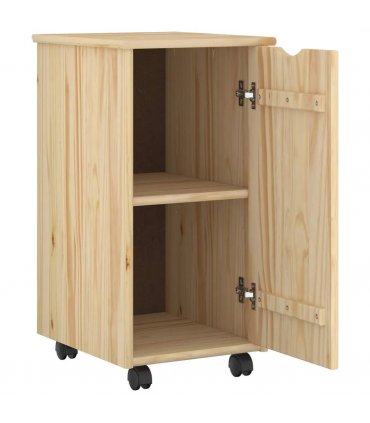 vidaXL Desk Cabinet Set 2 pcs Brown Solid Pine Wood — V0672246720