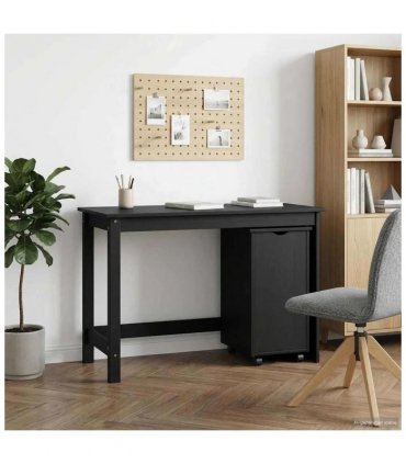 vidaXL Desk Cabinet Set 2 pcs Grey Solid Pine Wood — V0672246721