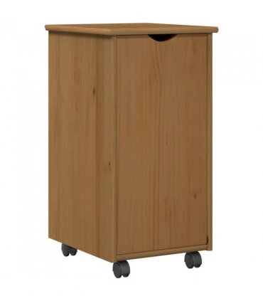vidaXL Desk Cabinet Set 2 pcs Honey Brown Solid Pine Wood — V0672246722