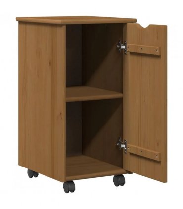 vidaXL Desk Cabinet Set 2 pcs Honey Brown Solid Pine Wood — V0672246722