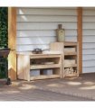 vidaXL Outdoor Kitchen Cabinet MEPPEL 2 pcs Natural Douglas