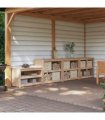vidaXL Outdoor Kitchen Cabinet MEPPEL 4 pcs Natural Douglas