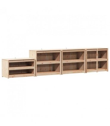 vidaXL Outdoor Kitchen Cabinet MEPPEL 4 pcs Natural Douglas